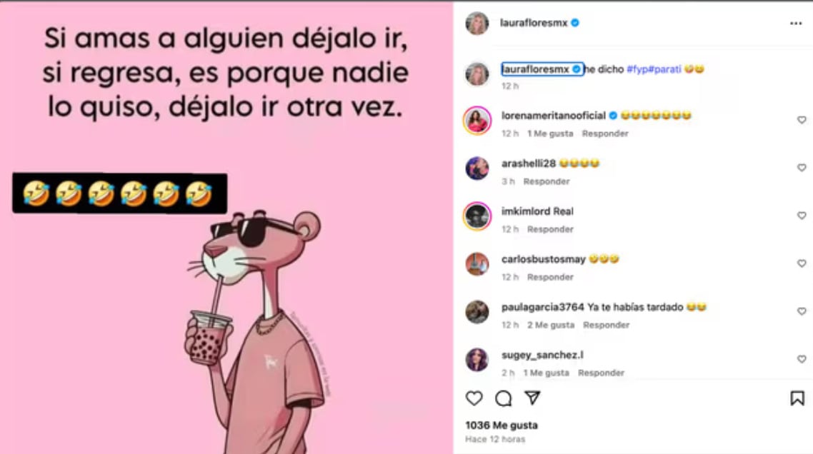 Laura Flores comparte una imagen que hizo pensar que había terminado con Eduardo Salazar