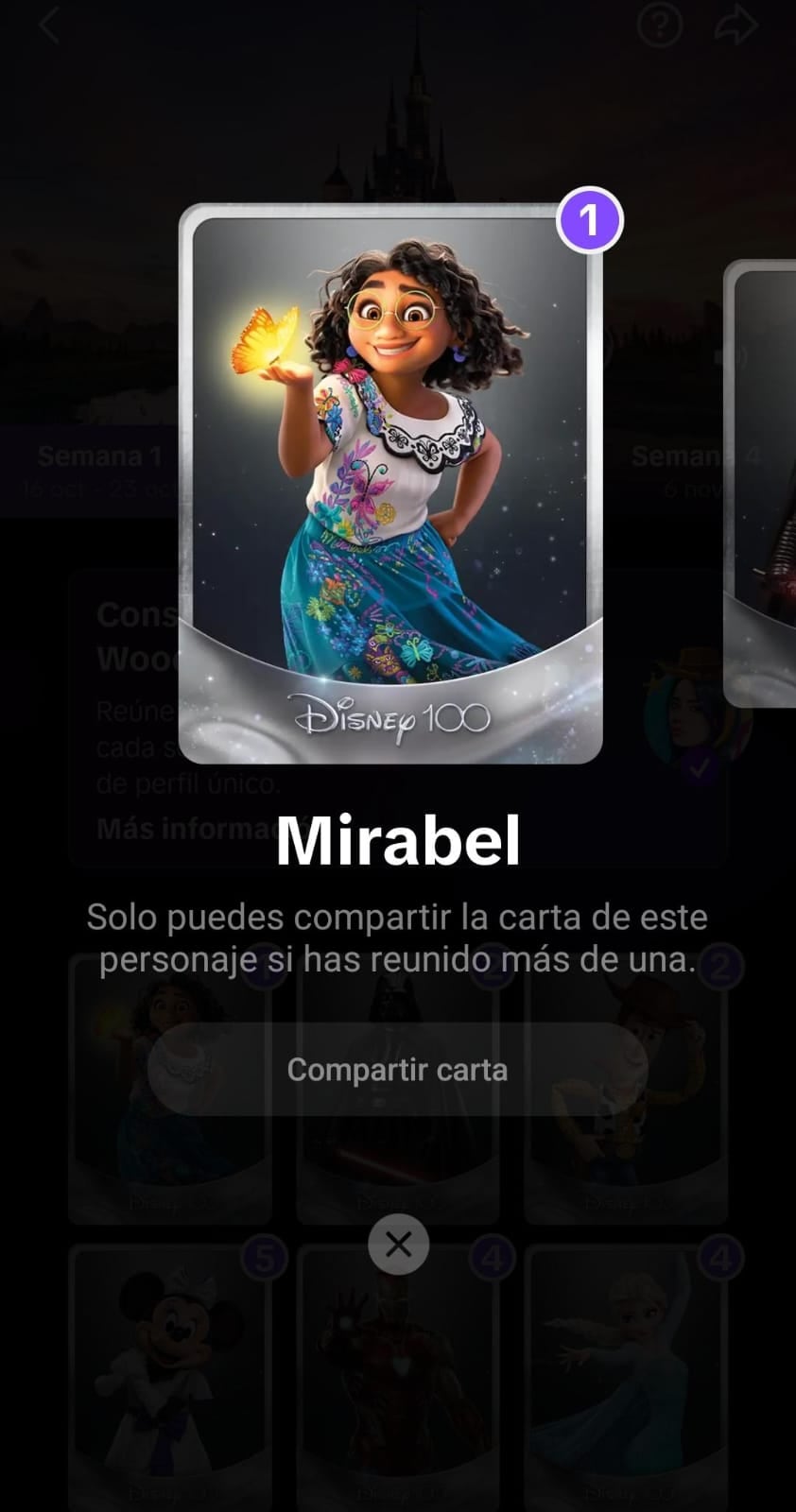¿Cómo conseguir a Mirabel en el juego de cartas Disney 100 años en TikTok?