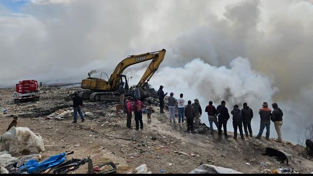 Incendio en el relleno sanitario Panotla de Tlaxcala