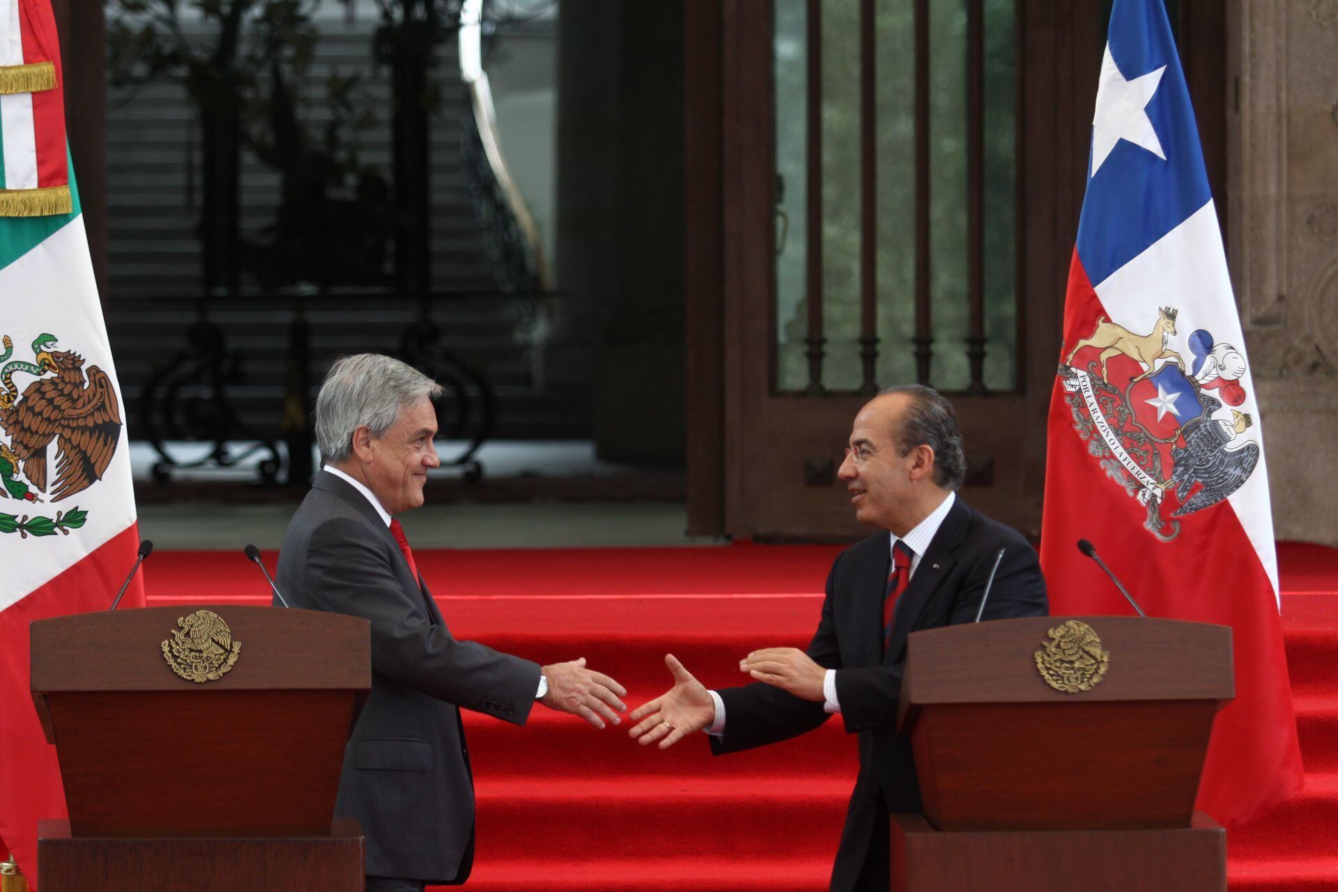 Felipe Calderón y Sebastián Piñera