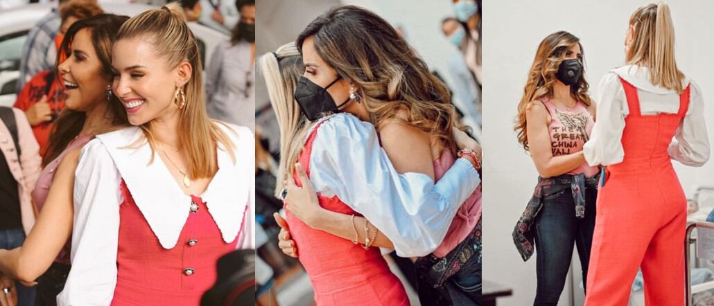 Mariana Rodríguez y Gloria Trevi