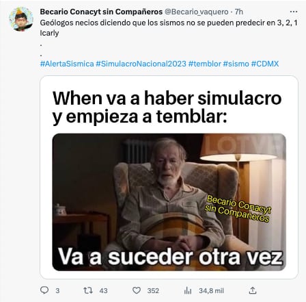 Memes por sismo antes del Simulacro Nacional 2023