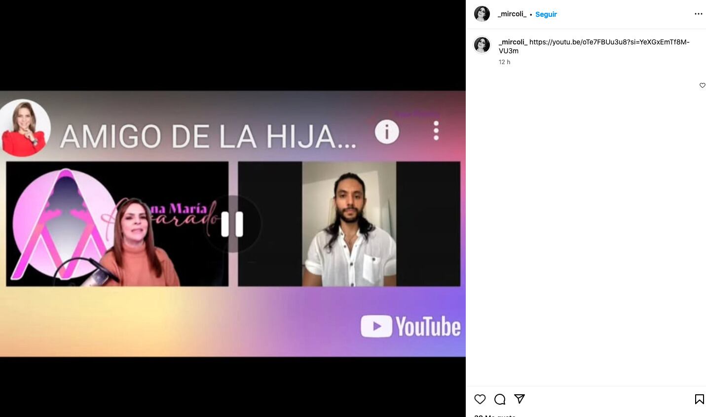 Hija de Dulce aprueba las entrevistas que su amigo está dando.
