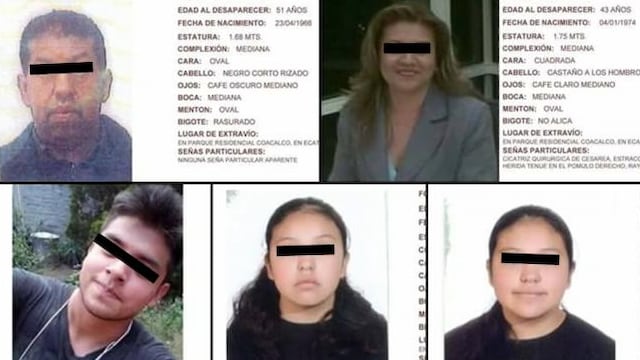 Familia asesinada en Tultepec.