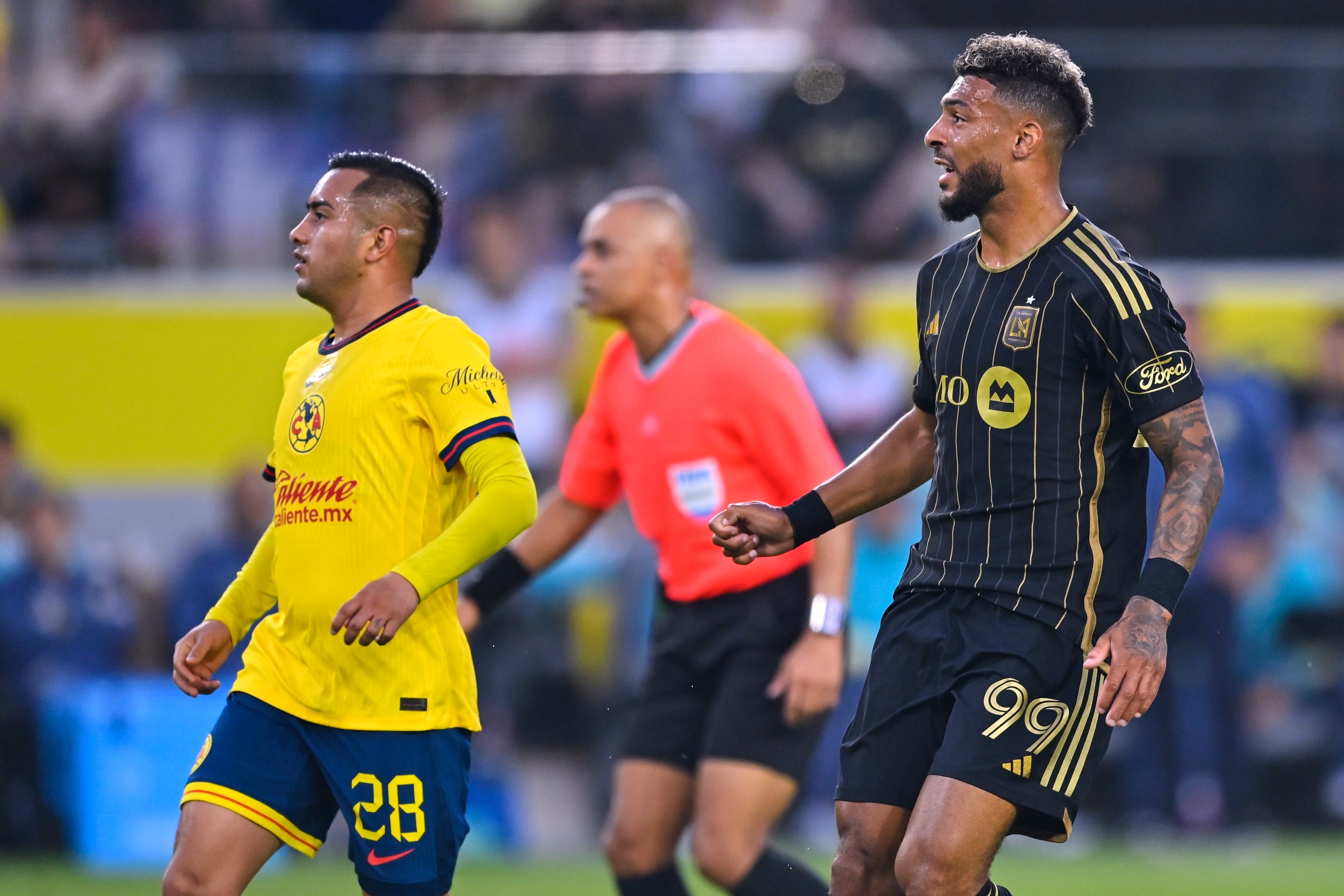 Erick Sánchez y Denis Bouanga en el LAFC vs América.
