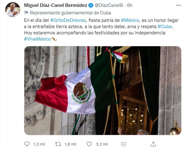 Miguel Díaz-Canel publica tuit