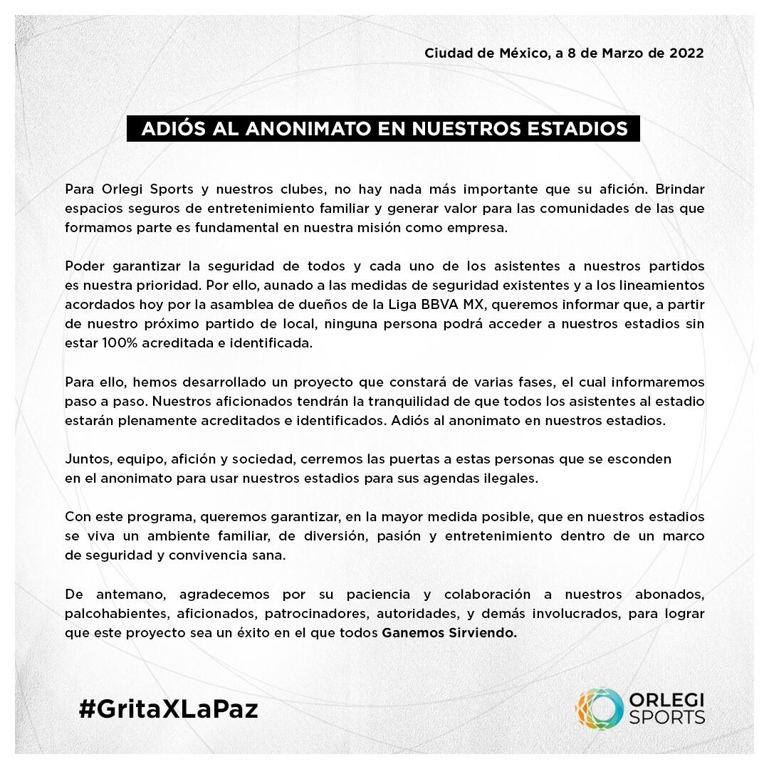 Comunicado Orlegi