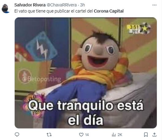 Memes por el cartel del Corona Capital 2024