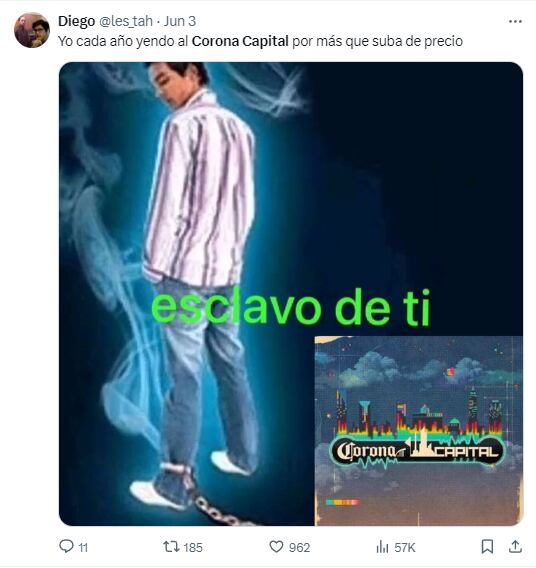 Memes por el cartel del Corona Capital 2024