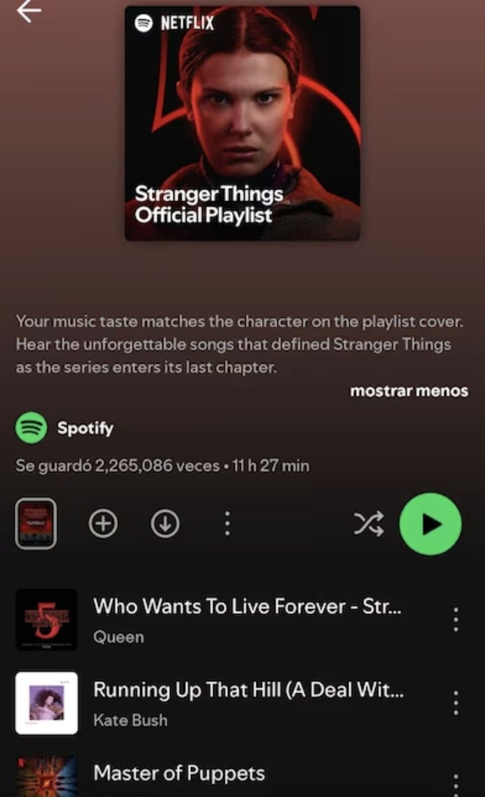 Spotify y Stranger Things 5