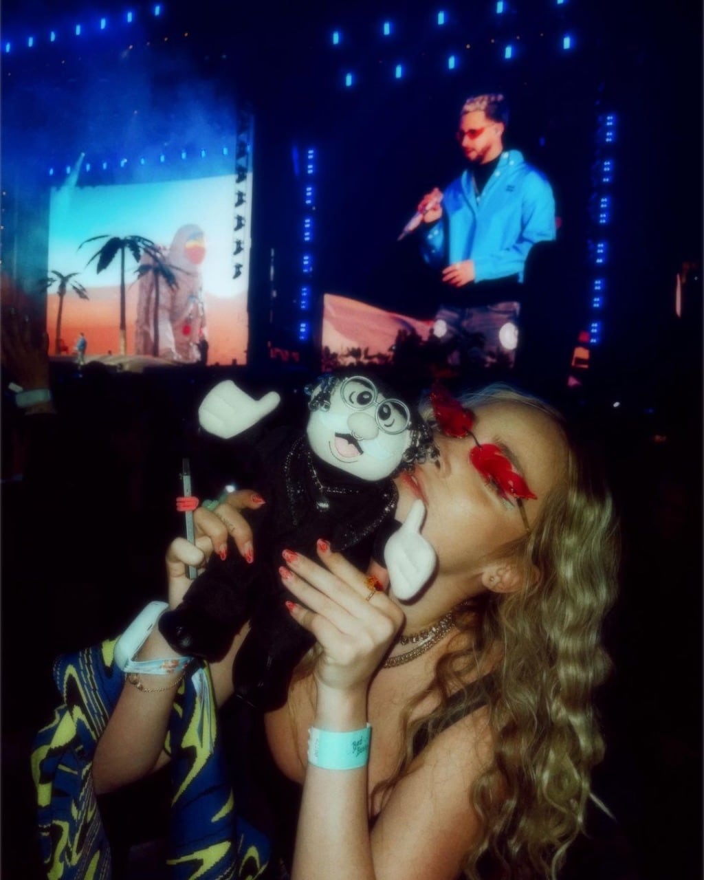 Minnie West en el concierto de Bad Bunny.
