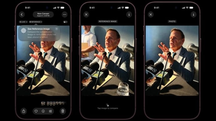 Apple presenta Reference Image para verificar fotos y suma compatibilidad con SynthID