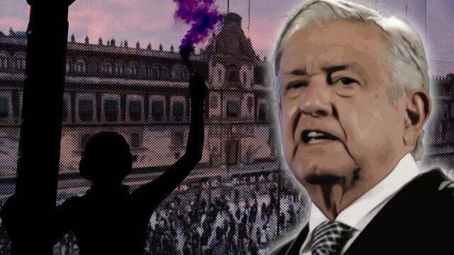 AMLO reconoció que sólo las mujeres han llenado el Zócalo con protestas