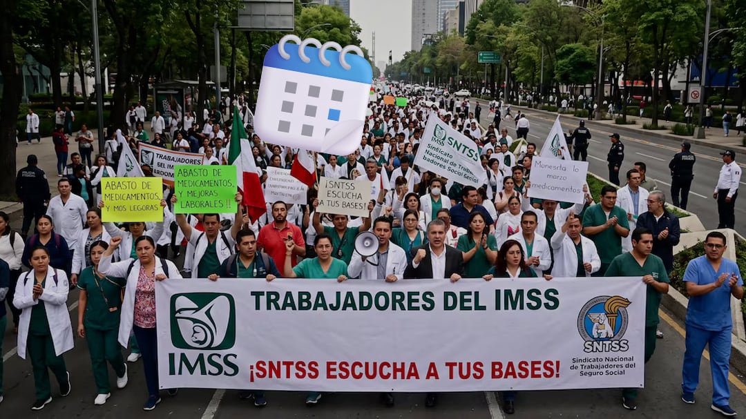 Mega Marcha Nacional de Trabajadores del IMSS: vialidades afectadas este martes en CDMX