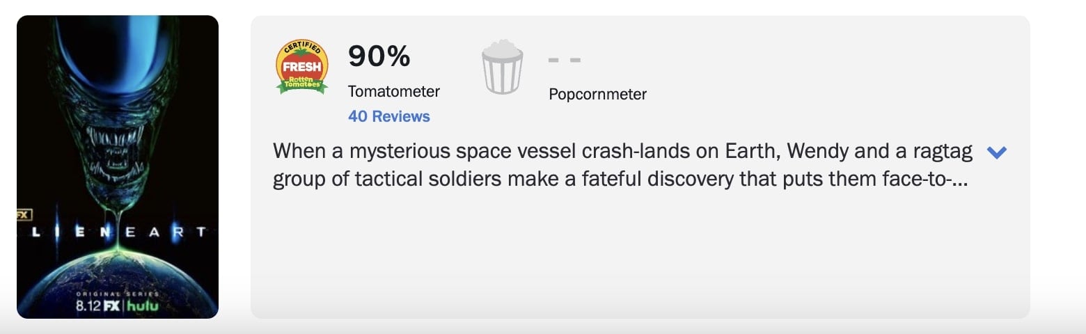 Alien: Earth en Rotten Tomatoes