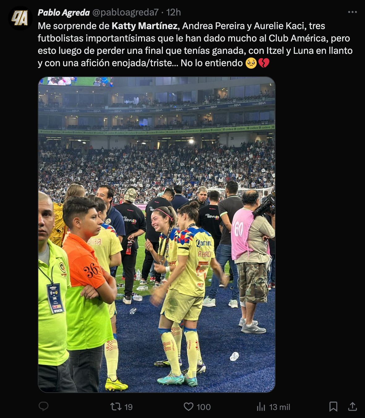 Katty Martínez es captada riéndose después de perder la final