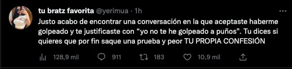 Yeri Mua asegura tener pruebas de que Brian Villegas la golpeó