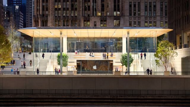 La tienda insignia de Apple de la avenida Michigan en Chicago.