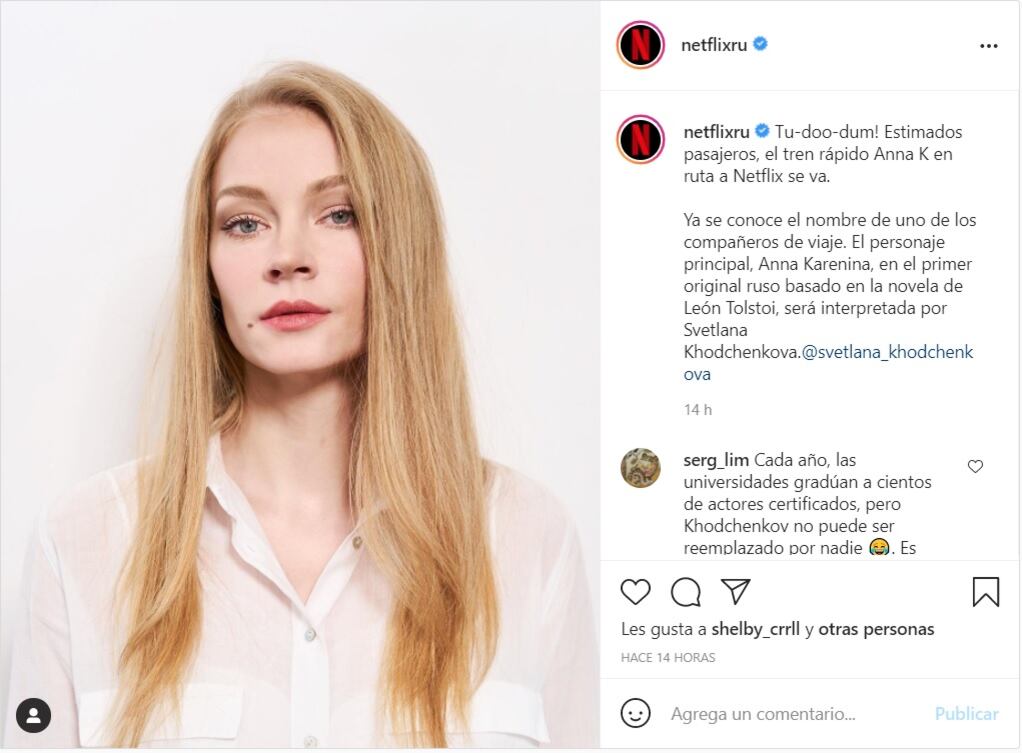 Netflix desarrolla una serie de 'Ana Karenina', su primera producción rusa