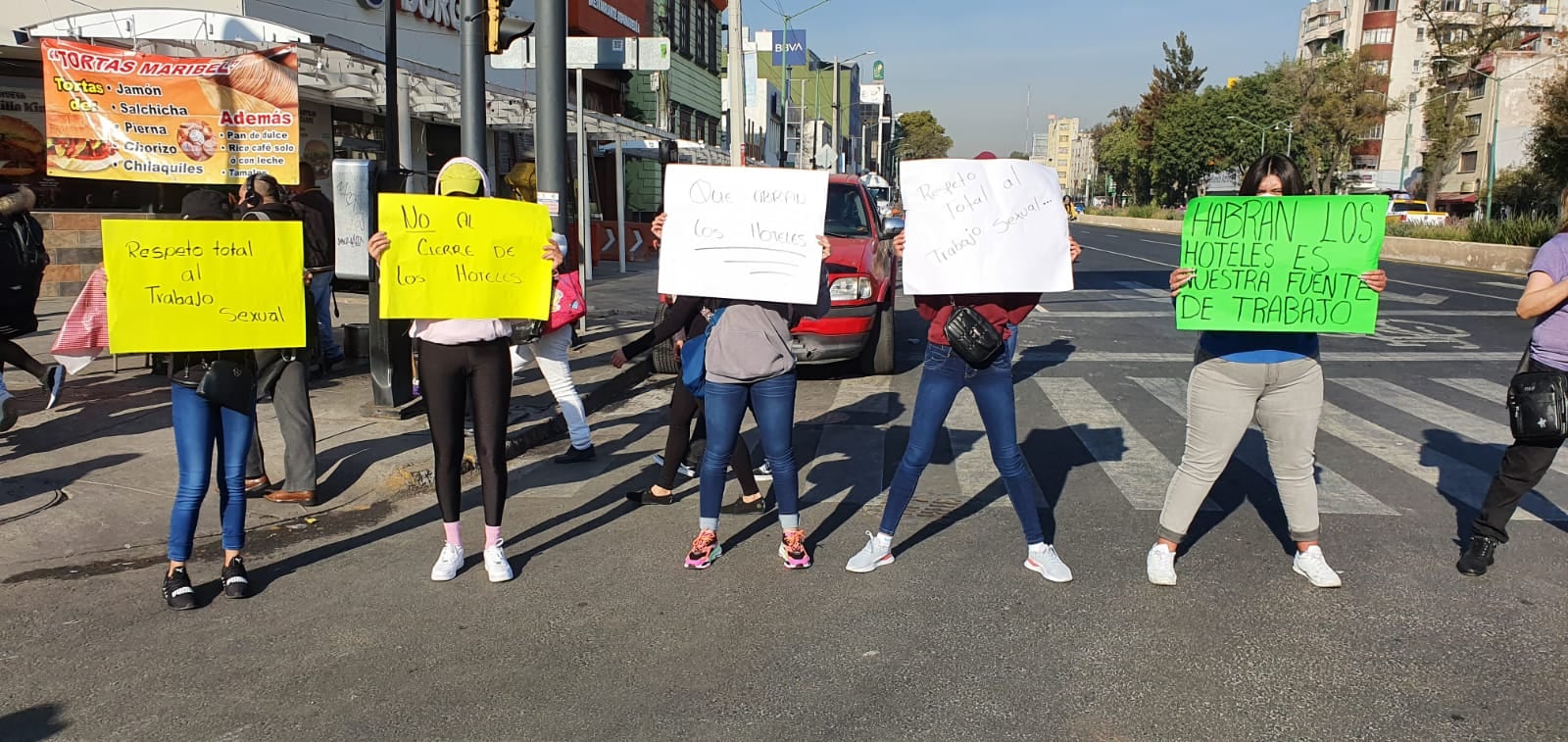 Protesta sobre calzada México-Tenochtitlán