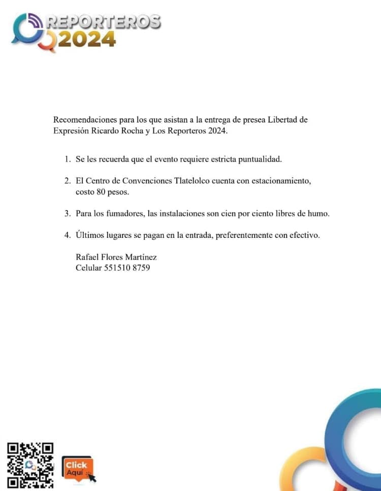 Invitación a la fiesta de "Los Reporteros"