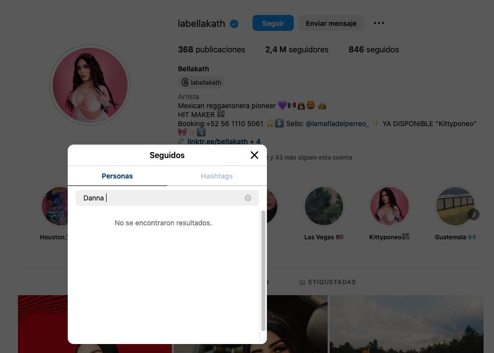 Bellakath no sigue a Danna Paola.