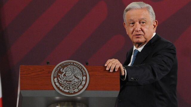 Andrés Manuel López Obrador, presidente de México, durante la conferencia mañanera