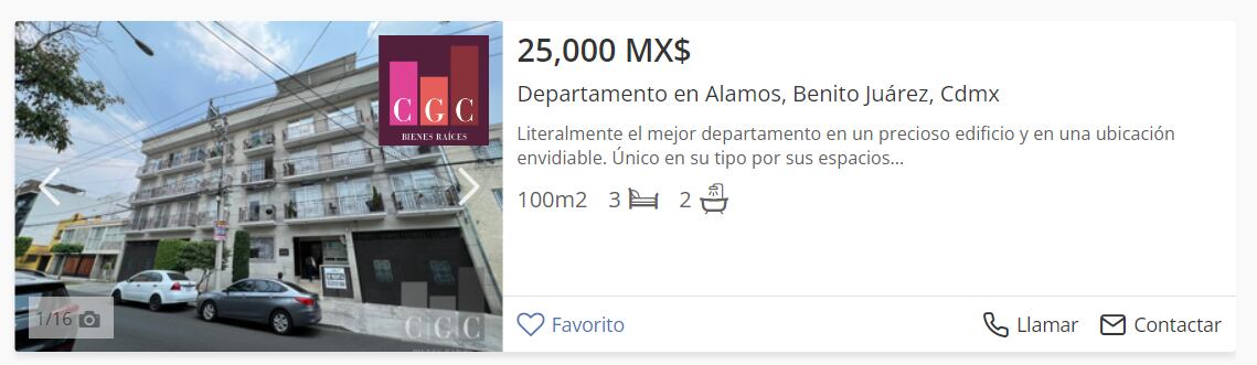 Renta en colonia Álamos