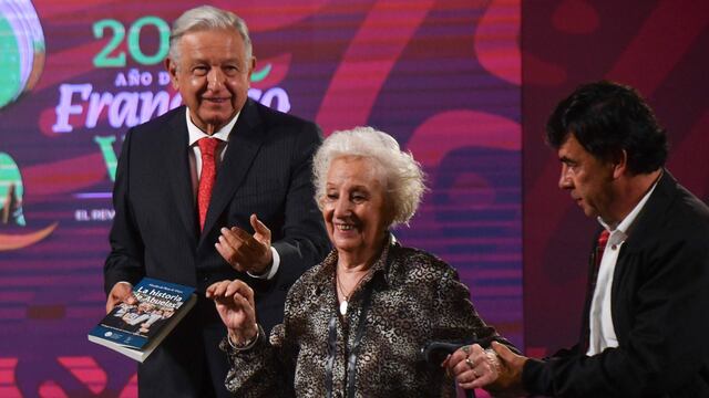 Estela de Carlotto en la mañanera de AMLO