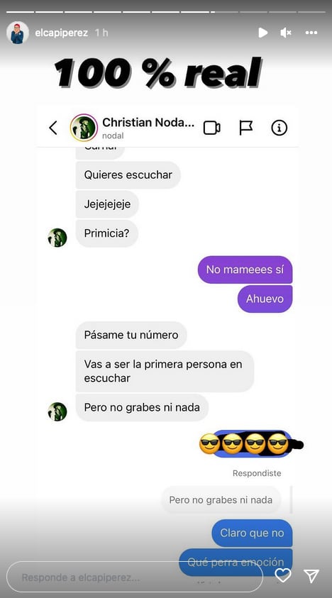 Capi Pérez sobre tiradera de Christian Nodal.