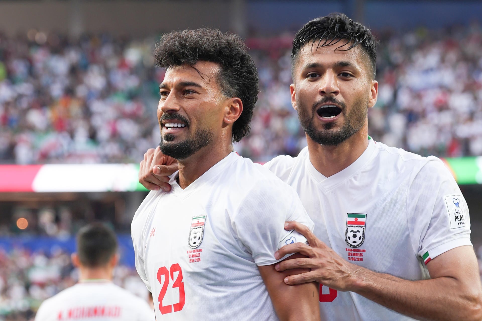 Ramin Rezaeian y Mohammad Mohebbi de la Selección de Irán.