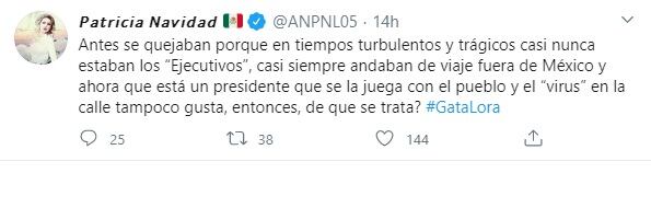 Paty Navidad defiende al gobierno mexicano