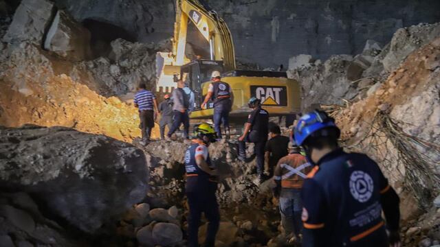 Derrumbe en mina de Amacuzac