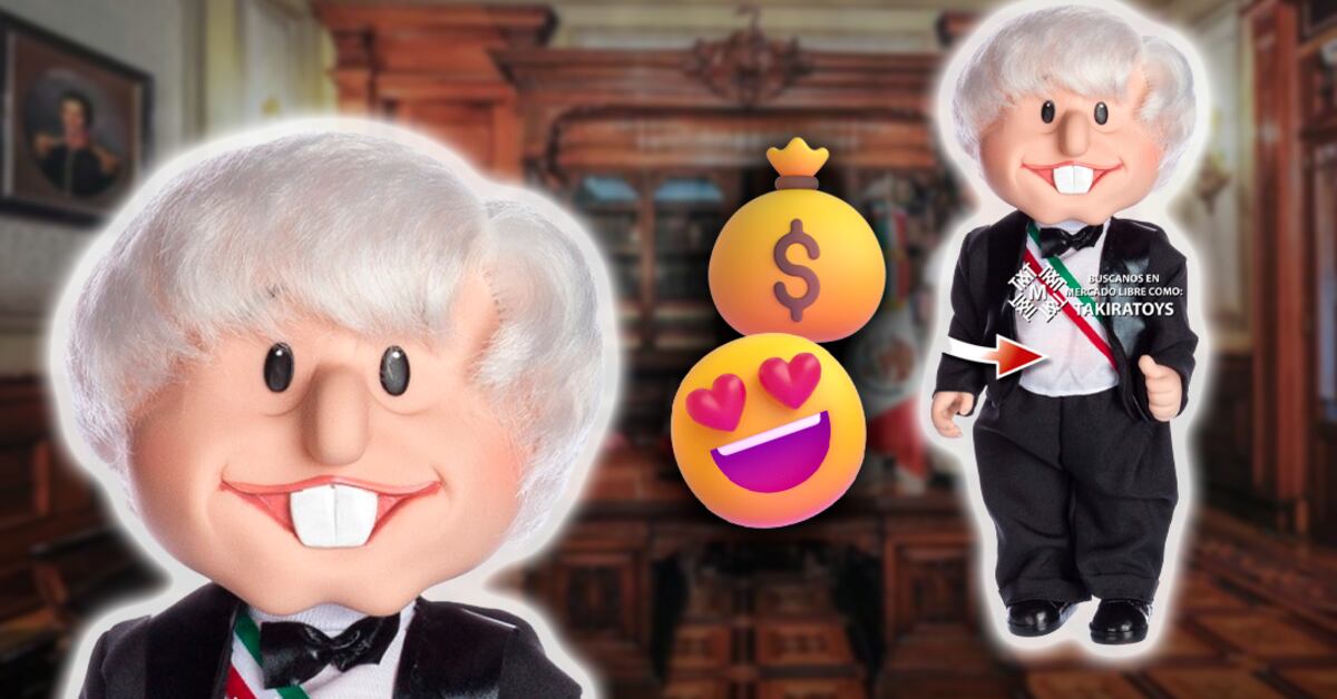 Muñeco de AMLO con 4 poderosas frases de la mañanera tiene un súper ...
