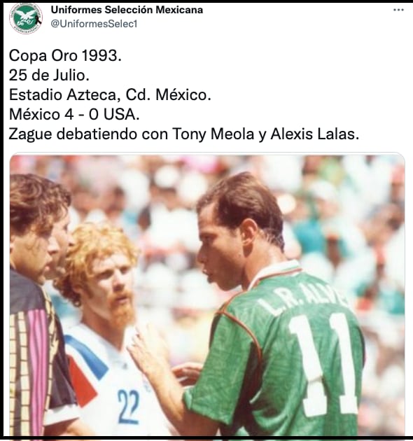 Alexis Lalas discutiendo con Zague