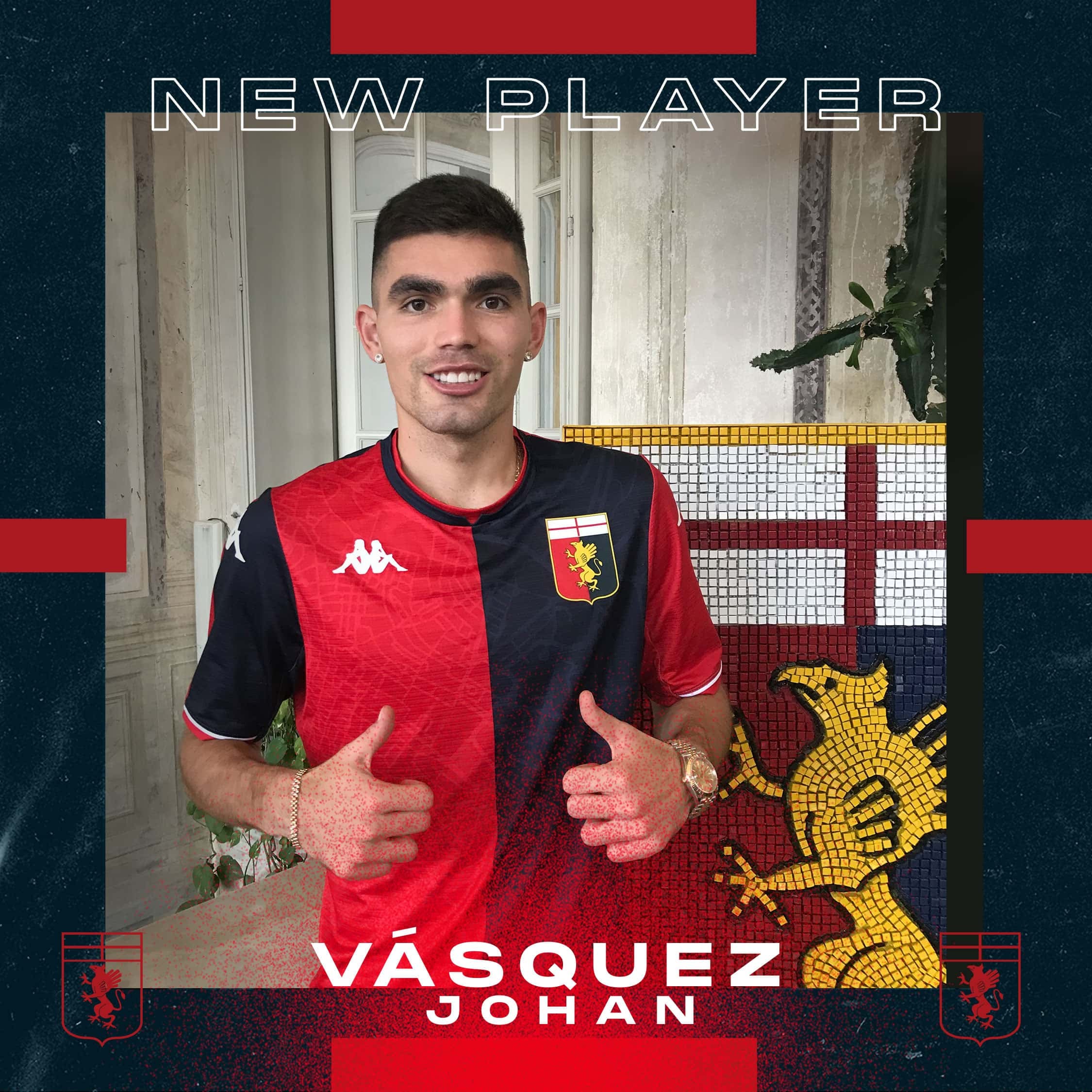 Johan Vásquez con el Genoa CFC