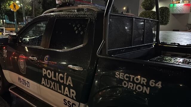 Disparan contra vehículo de la Policía Auxiliar de la alcaldía Cuauhtémoc
