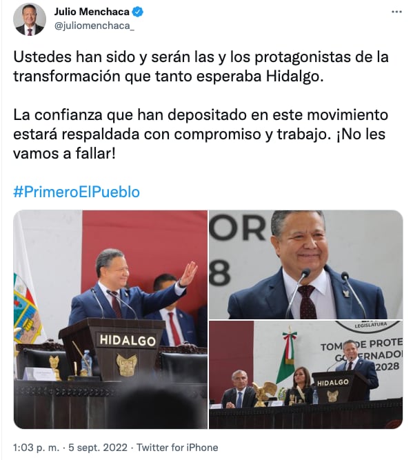 Julio Menchaca promete que no le fallará al pueblo de Hidalgo