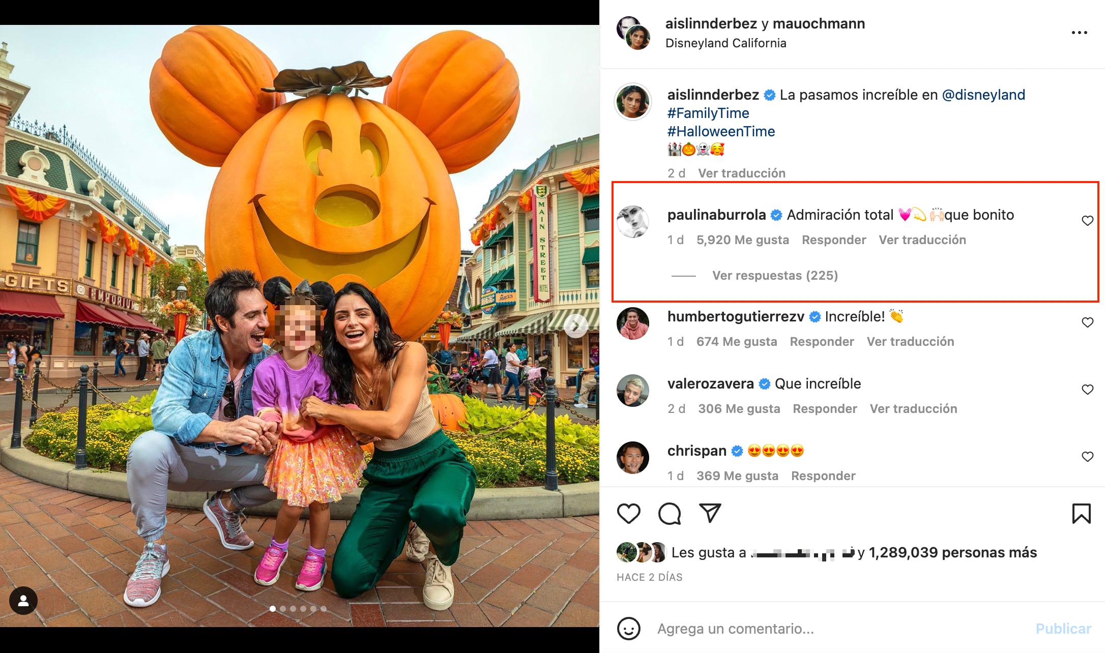 Comentario de Paulina Burrola a Aislinn Derbez