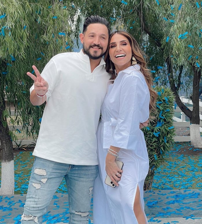 Jimena Longoria con su esposo Gualy Cárdenas.