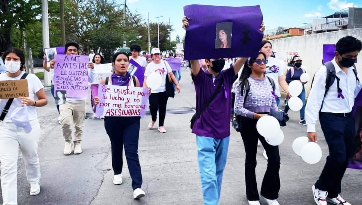 Protesta en Chilpancingo por el feminicidio de Ana Paulina