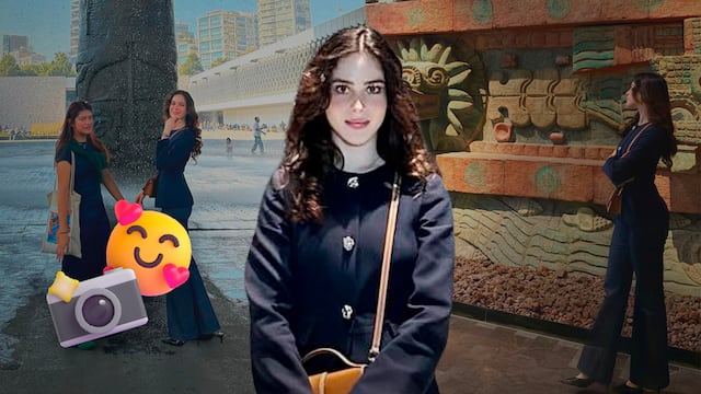 Fátima Bosch visita el Museo de Antropología en CDMX.