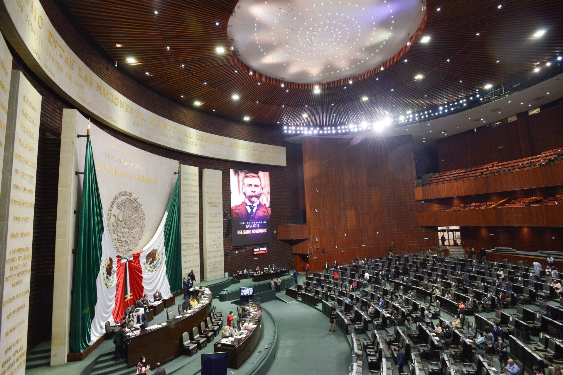 CIUDAD DE MÉXICO, 28ABRIL2021.- Sesión semipresencial ordinaria del Tercer Año de Ejercicio de la LXIV Legislatura de la Cámara de Diputados en la que se somete a discusión diversos dictámenes de las comisiones de: Educación; Atención a Grupos Vulnerables; Medio Ambiente, Sustentabilidad, Cambio Climático y Recursos Naturales; Desarrollo y Conservación Rural, Agrícola, y Autosuficiencia Alimentaria; y de Pesca. 
FOTO: MARIO JASSO/CUARTOSCURO.COM