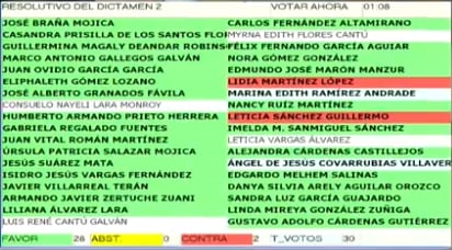La Ley Camila fue aprobada en el Congreso de Tamaulipas con 30 votos a favor y dos en contra.