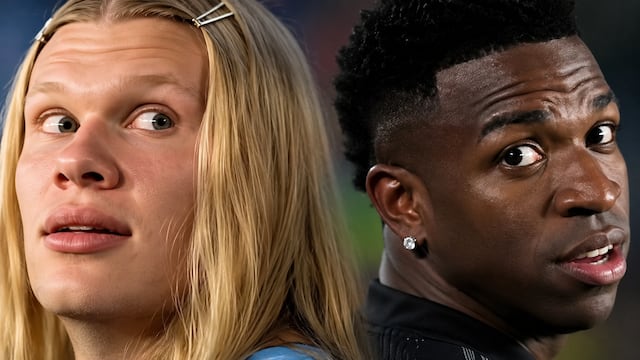 Erling Haaland pide a Vinícius Jr. recrear el meme ¿...Y en dónde están las rubias?