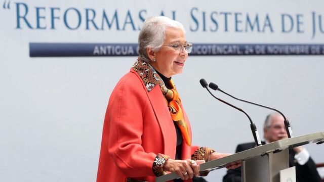 Olga Sánchez Cordero, presidenta de la mesa directiva del Senado de la República