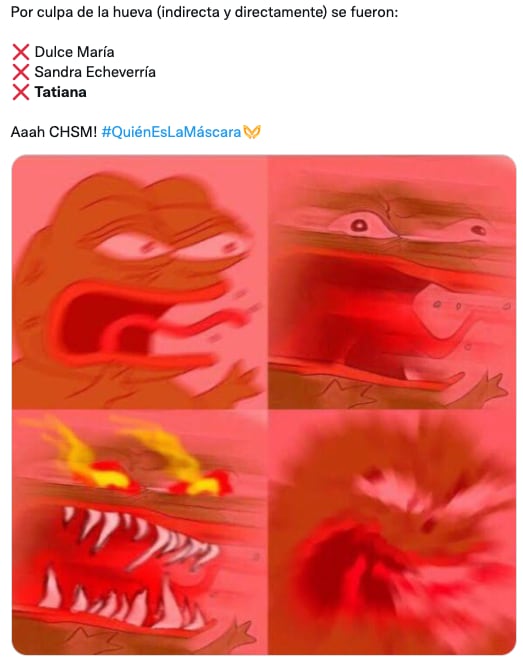 Memes salida de Tatiana como Carnívora de '¿Quién es la Máscara?'