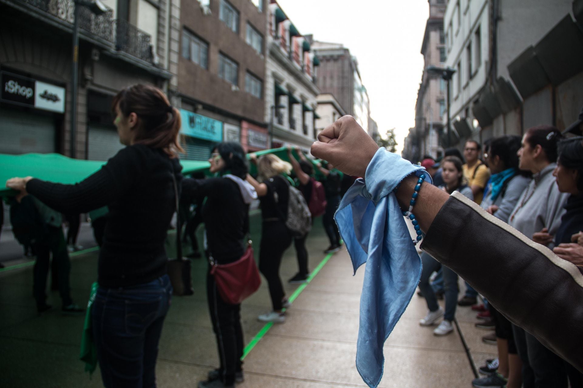 Protesta a favor y contra el aborto en la CDMX en 2019