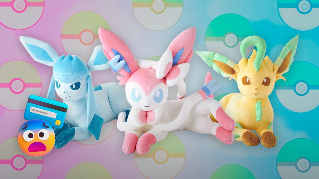 Los peluches de Pokémon de la evolución de Eevee muy bonitos, pero a un precio que pocos fans pagarían