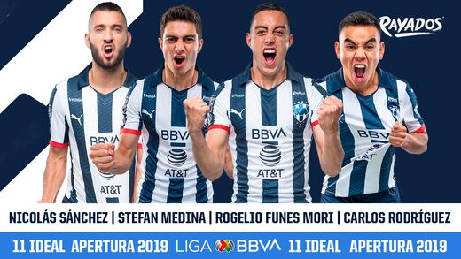 Rayados domina el 11 ideal del Apertura 2019